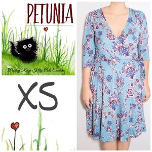 Classic Wrap Dress by Paisley Raye, XS. Teal.